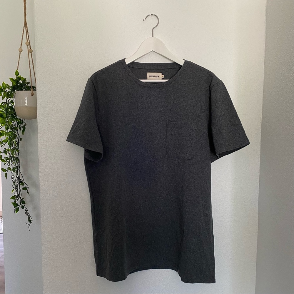 Taylor Stitch Heavy Bag Tee in Heather Gray